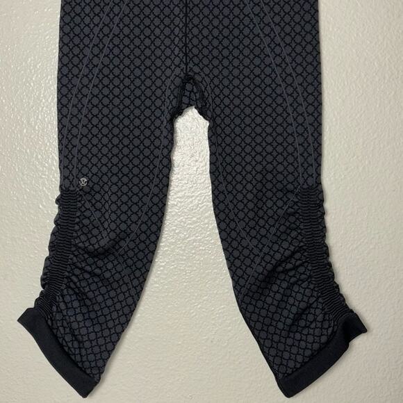 Lululemon In The Flow Crops leggings Heathered Deep Coal women's 4 style #W6D87S - Picture 9 of 16